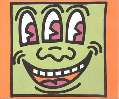 Haring UNTITLED 3 EYED MAN