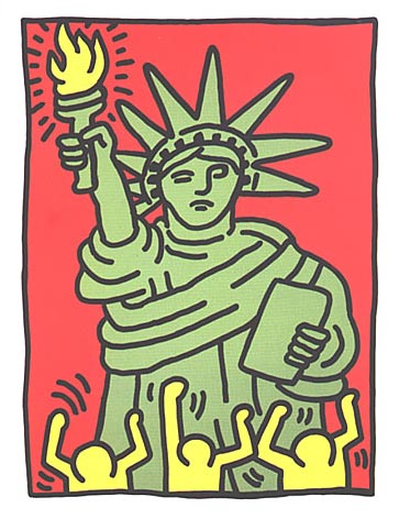 Haring STATUE OF LIBERTY
