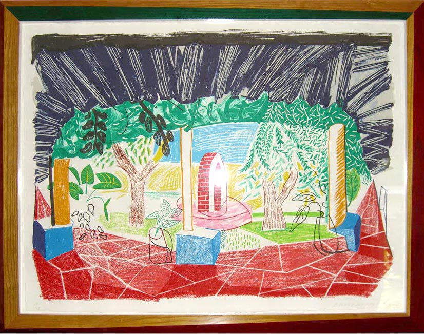 Hockney VIEW OF HOTEL WELL I